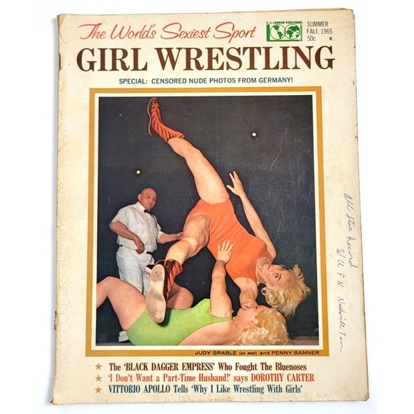 GIRL WRESTLING SUMMER/‎ FALL 1965 - BLACK DAGGER EMPRESS / DOROTHY CARTER